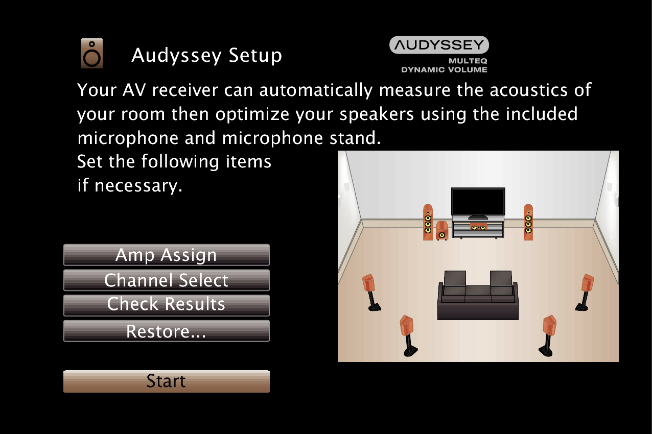 GUI AudysseySetup3 MultEQ NR1605F